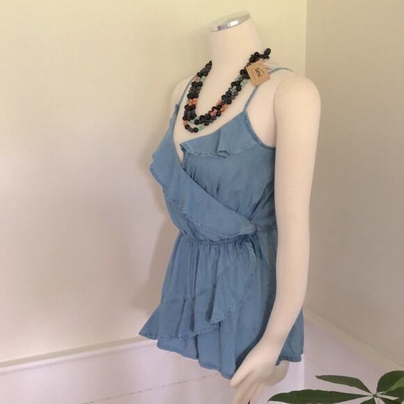 Arizona Light Wash Jean Romper- XS - Picture 10 of 12